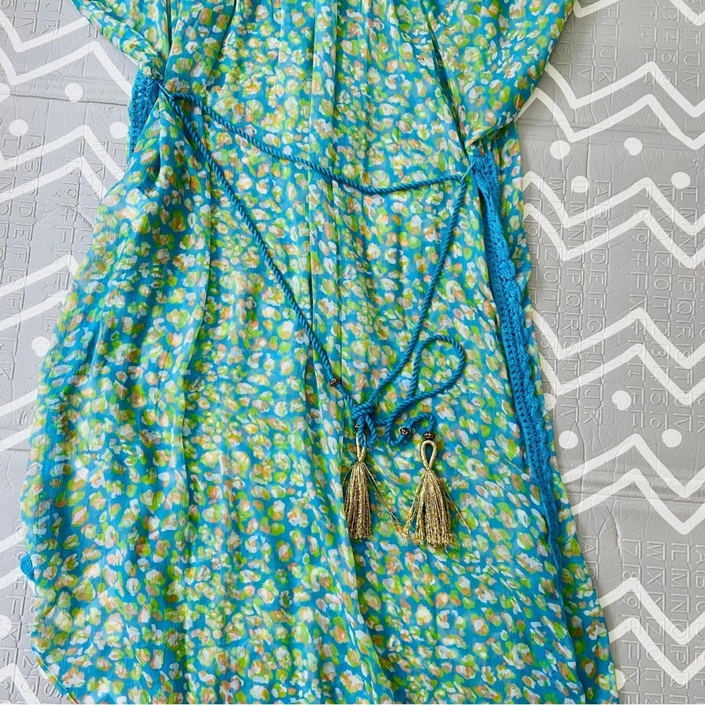 Ramy brook floral funky long summer cover up beach dress - Picture 9 of 11
